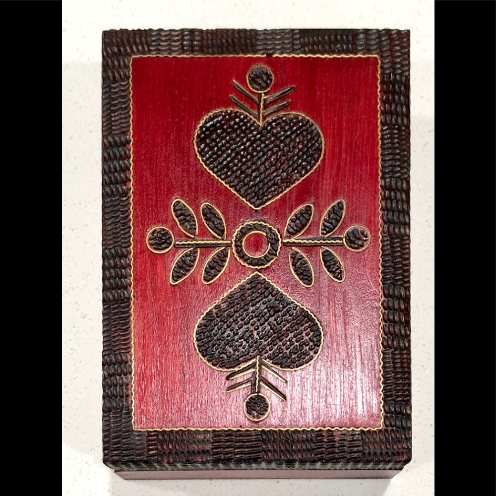 Two Hearts Hinged Lid Treasure Box